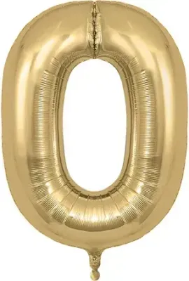 34" Gold Silk foil number 0