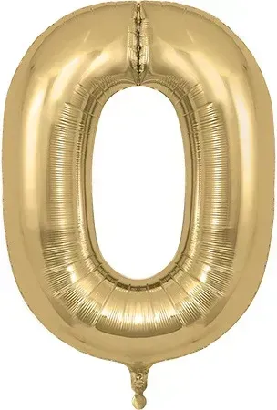 34" Gold Silk foil number 0