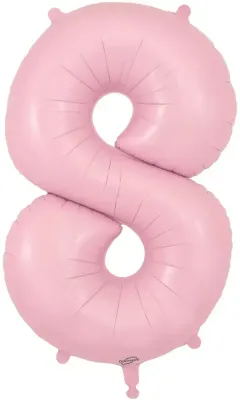 34" Light Pink foil number 8
