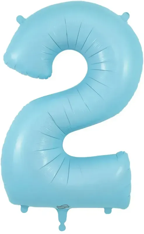 34" Light Blue foil number 2