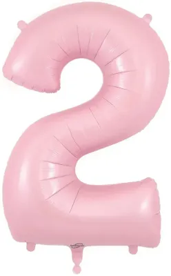 34" Light Pink foil number 2
