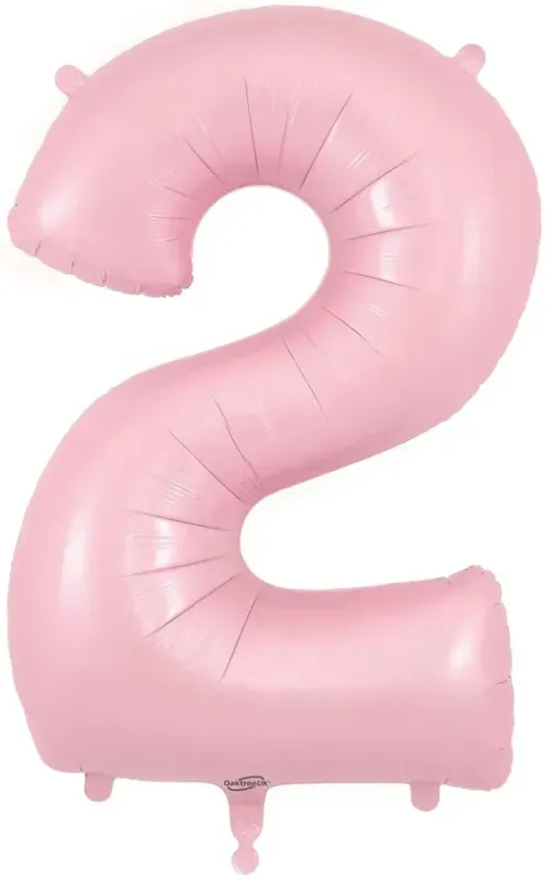 34" Light Pink foil number 2