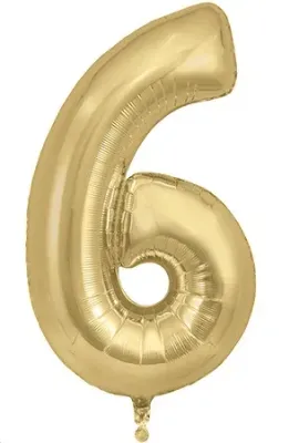 34" Gold Silk foil number 6