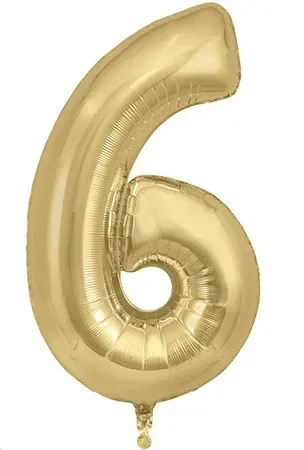 34" Gold Silk foil number 6