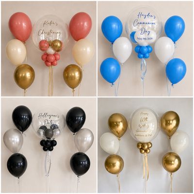 Personalised bubble balloon sets