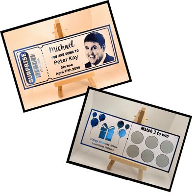 Personalised Tickets &amp; Scratchcards