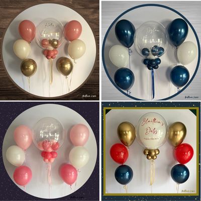 Personalised bubble balloon sets
