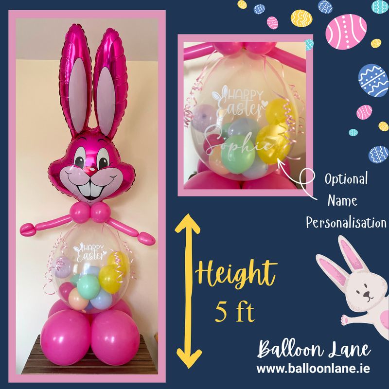 Pink Easter Bunny - Easter egg included