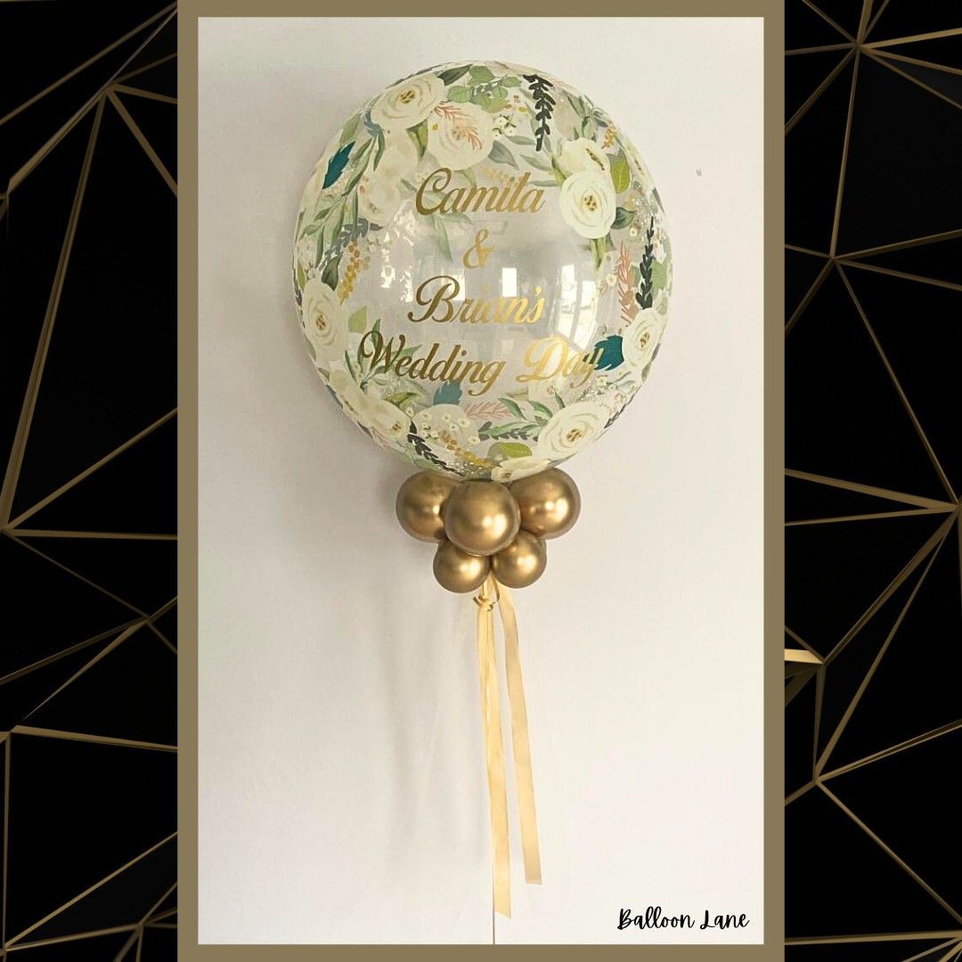 Floral - Personalised 24" bubble balloon