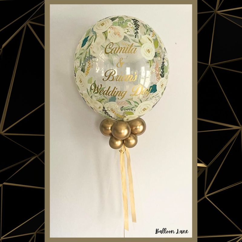 Floral - Personalised 24" bubble balloon