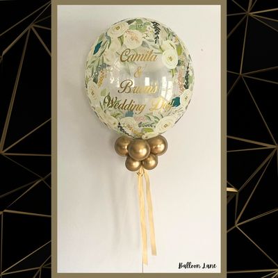 Floral - Personalised 24" bubble balloon