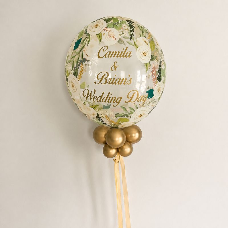 Personalised Bubble Balloon - Floral