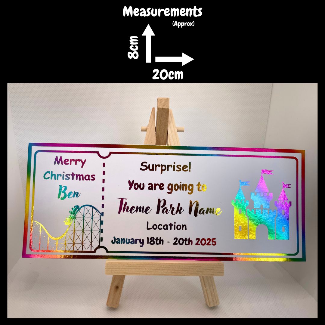 Personalised Foil Ticket - Theme Park