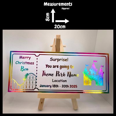 Personalised Foil Ticket - Theme Park