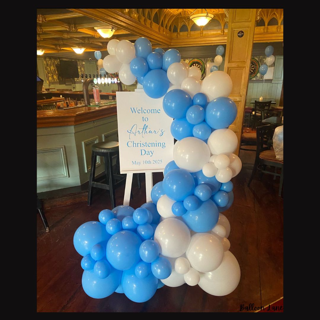 Easel &amp; Balloon Garland Hire