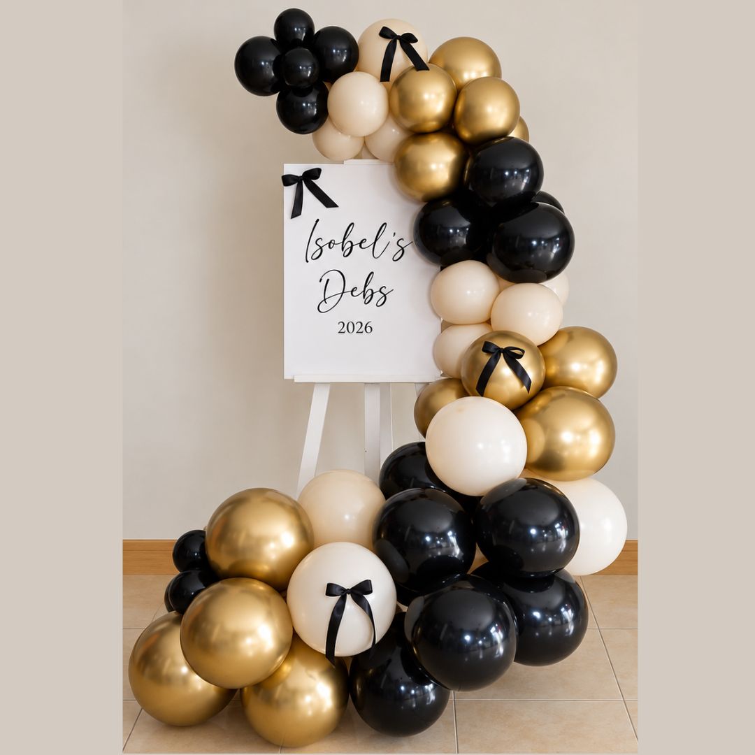 Easel &amp; Balloon Garland Hire