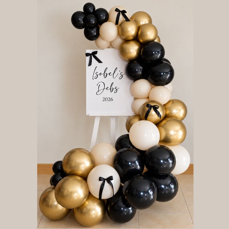 Easel &amp; Balloon Garland Hire