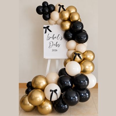 Easel &amp; Balloon Garland Hire