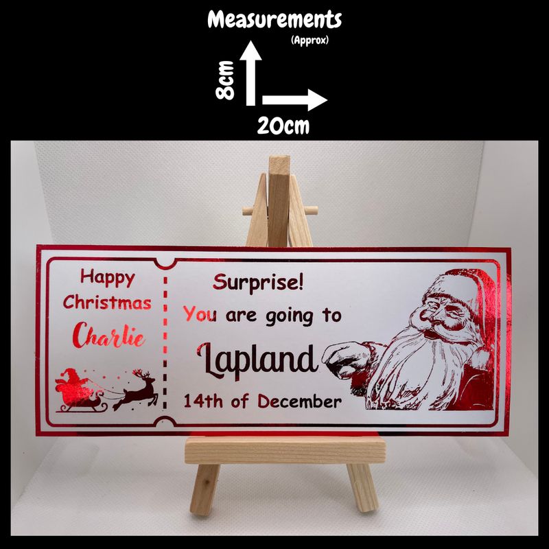 Personalised Foil Ticket - Lapland
