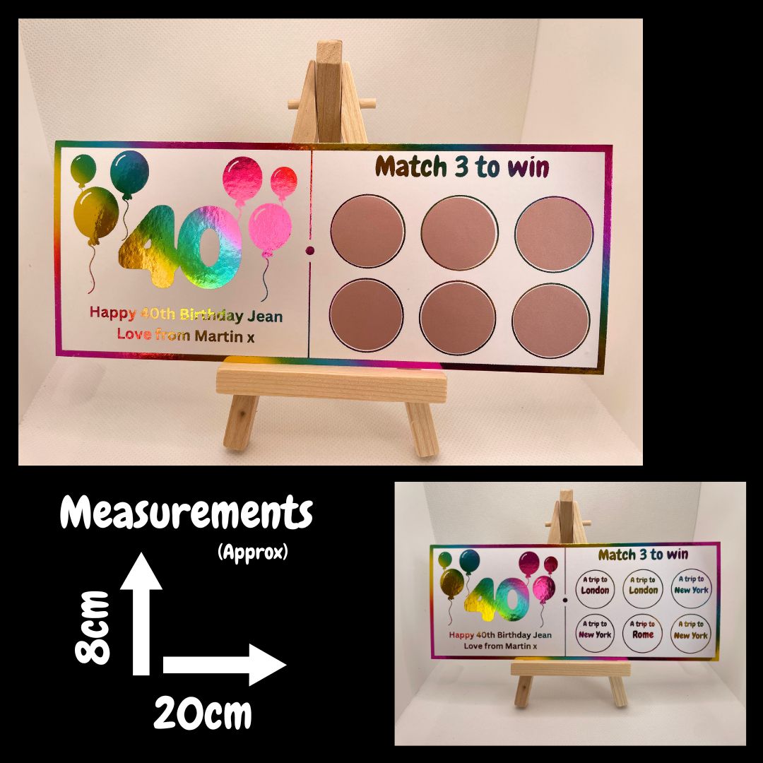 Personalised Foil Scratch Card - Milestone Birthday