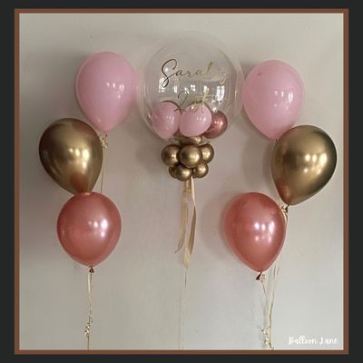 Personalised bubble balloon and matching balloon arrangements - Option 35