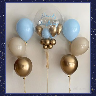 Personalised bubble balloon and matching balloon arrangements - Option 36