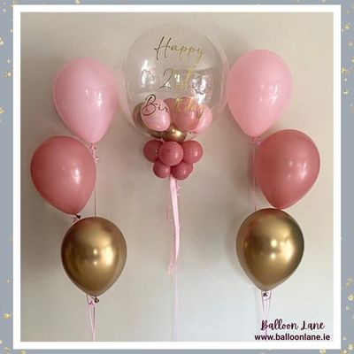 Personalised bubble balloon and matching balloon arrangements - Option 37