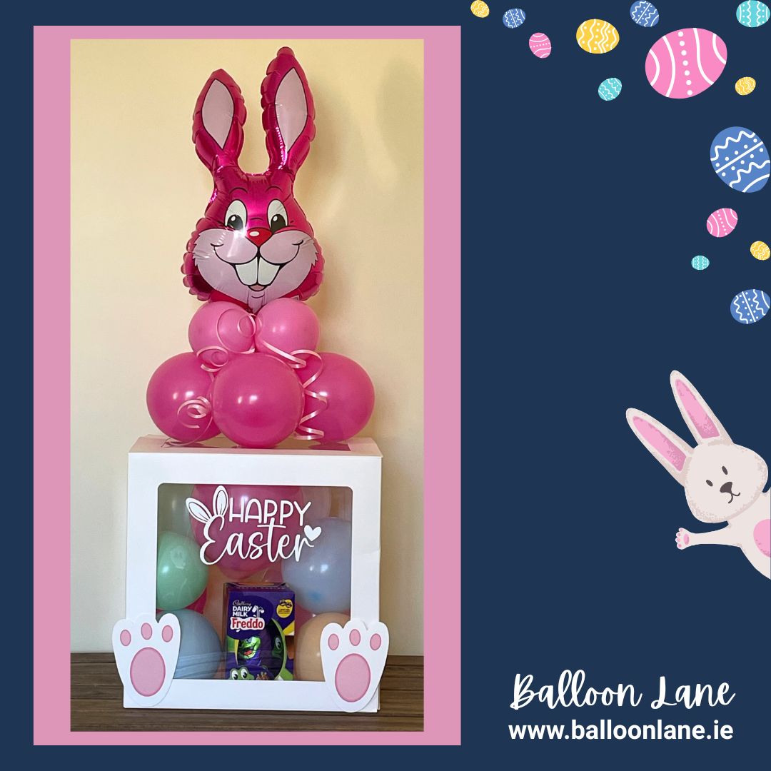Personalised pink bunny box - Easter Egg included