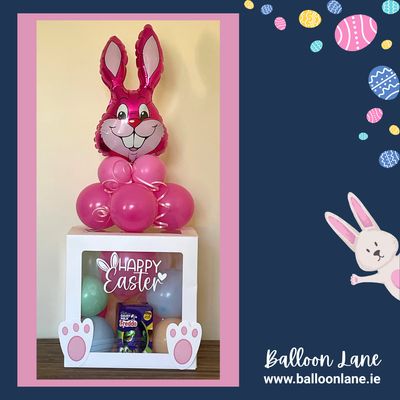 Personalised pink bunny box - Easter Egg included