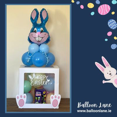 Personalised blue bunny box - Easter Egg included