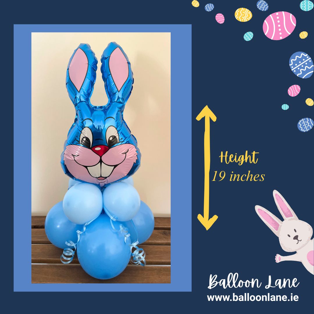 Mini Easter balloon stack - Blue Bunny