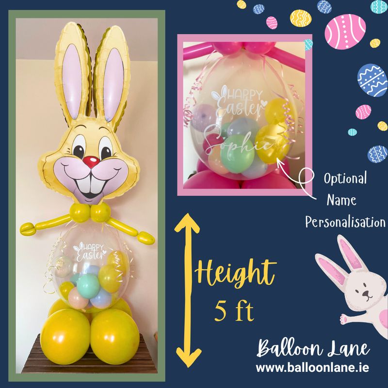 Yellow Easter Bunny - Easter egg included