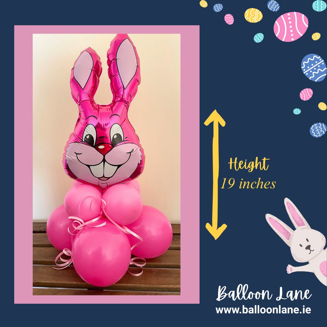 Mini Easter balloon stack - Pink Bunny