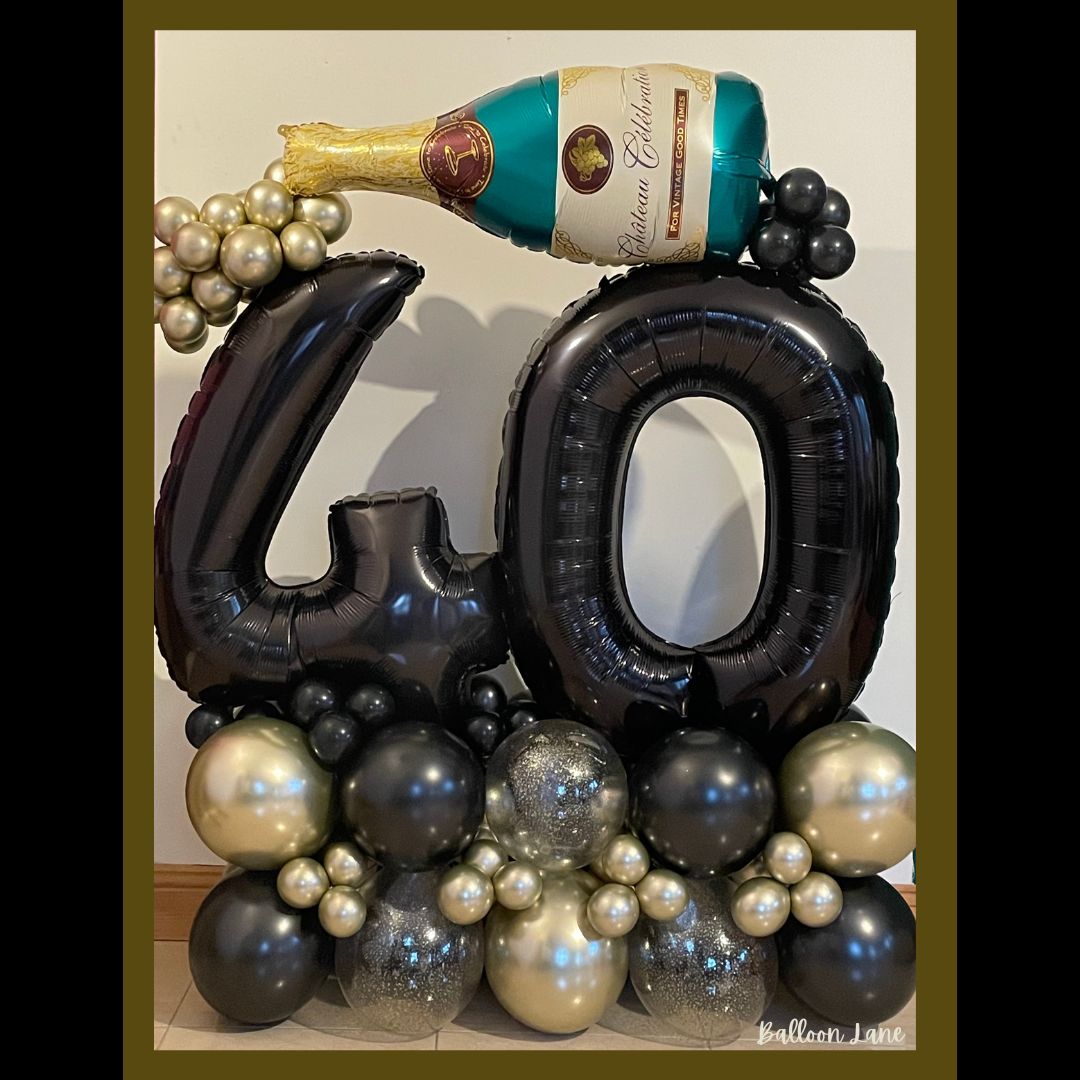 Exploding champagne number tower