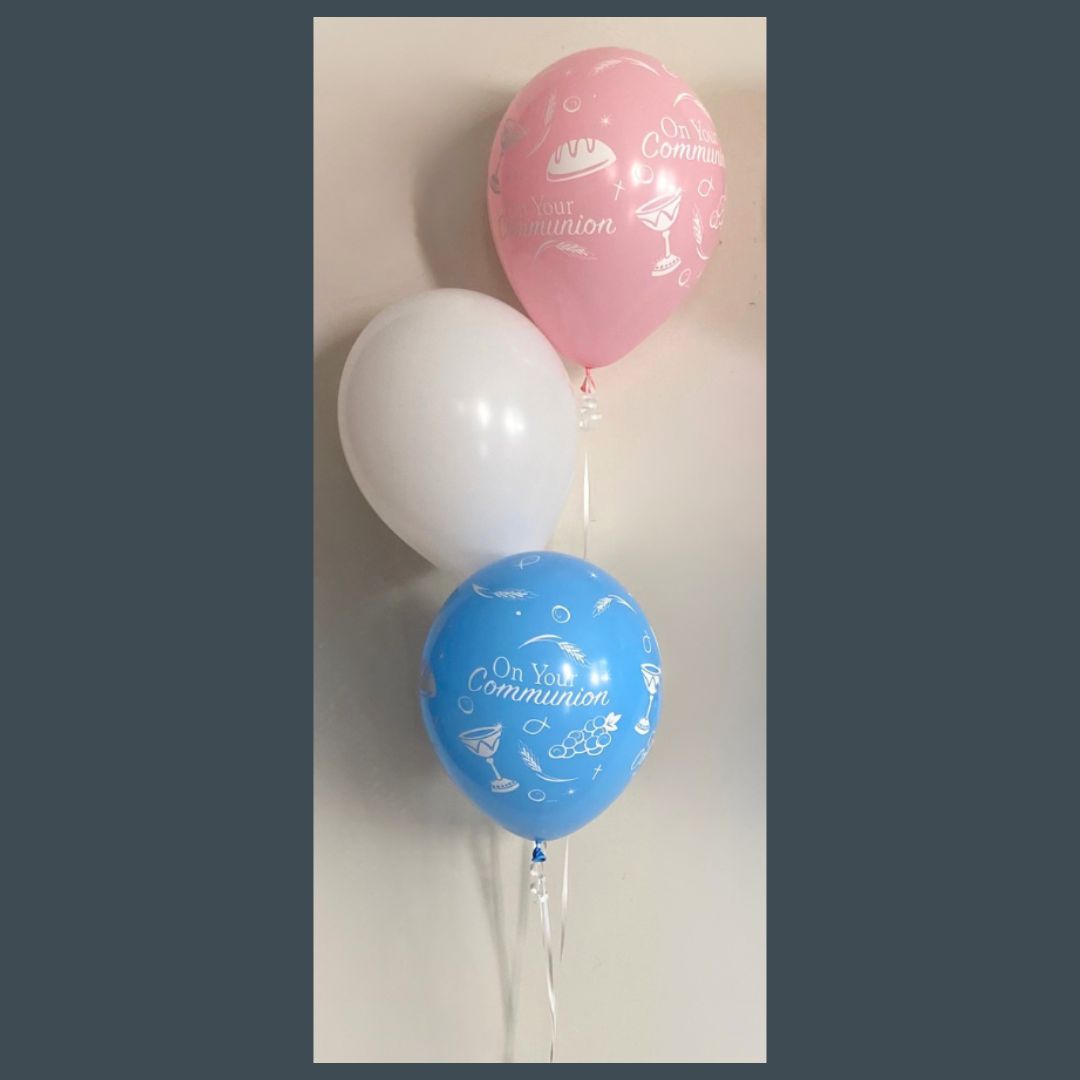 Confirmation Latex Balloons Pink/Blue mix