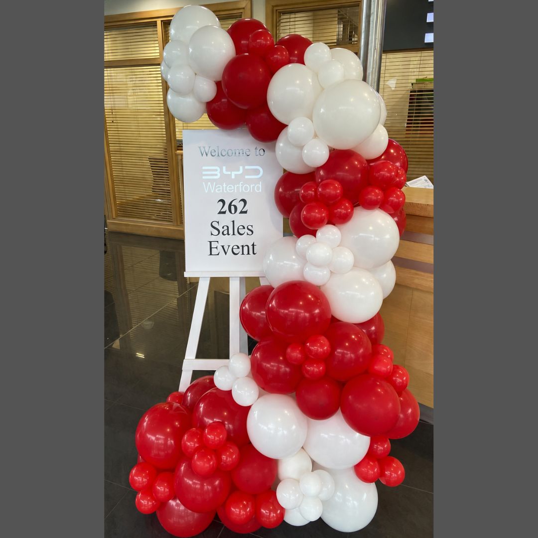 Easel &amp; Balloon Garland Hire