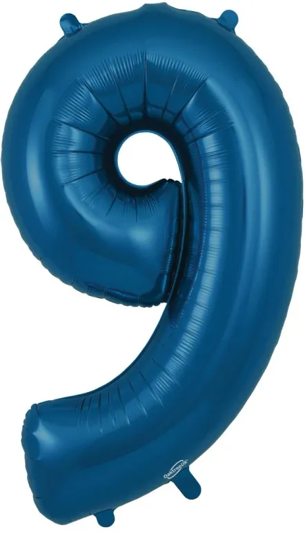 34"  Navy Blue foil number 9