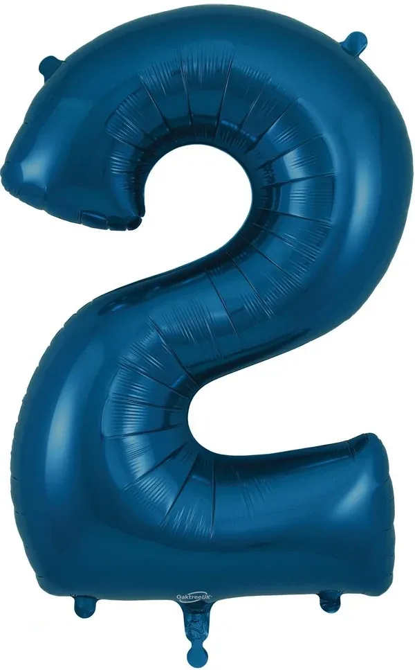 34"  Navy Blue foil number 2