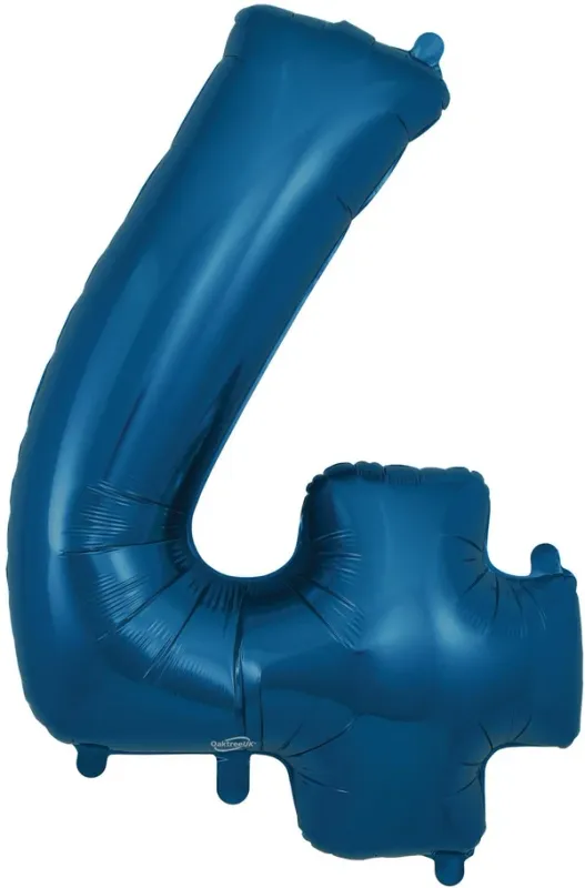 34"  Navy Blue foil number 4