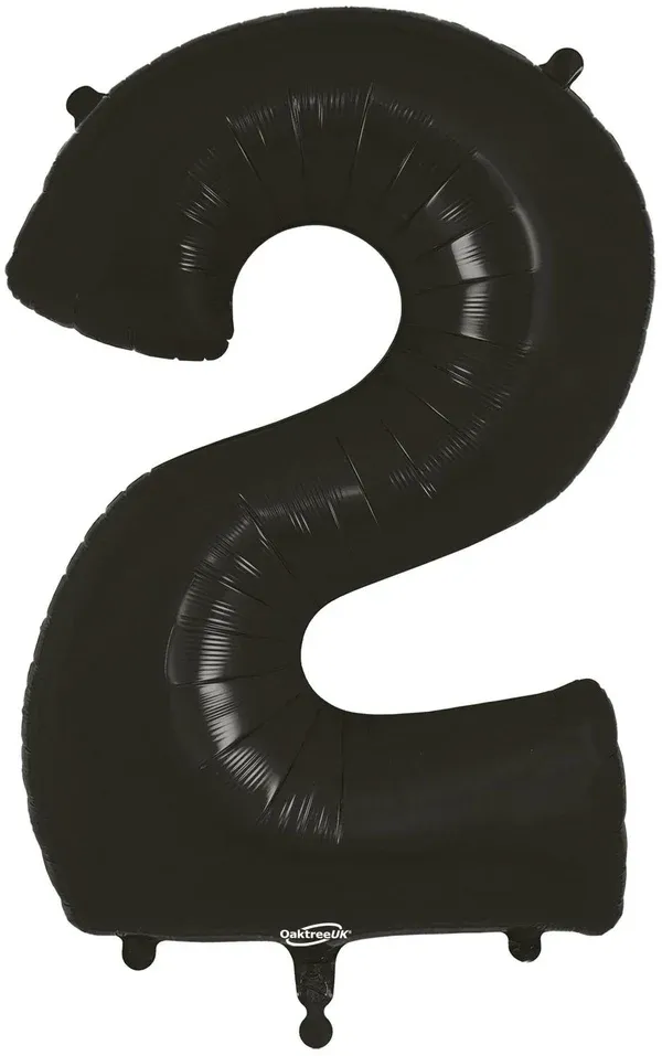 34"  Black foil number 2