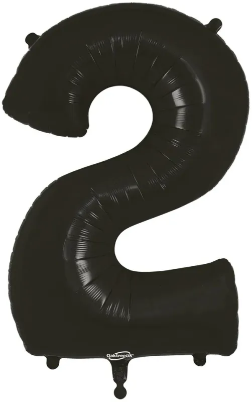 34"  Black foil number 2