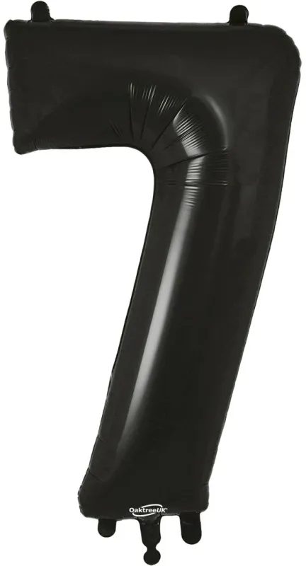 34"  Black foil number 7