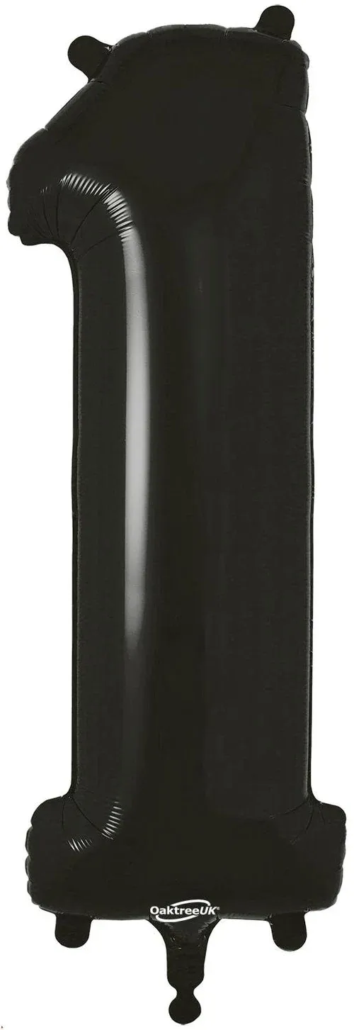 34"  Black foil number 1