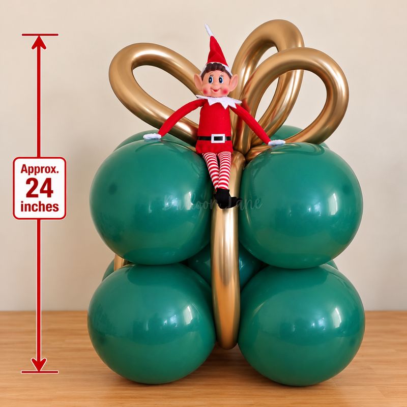 Green Gift Balloon Stack
