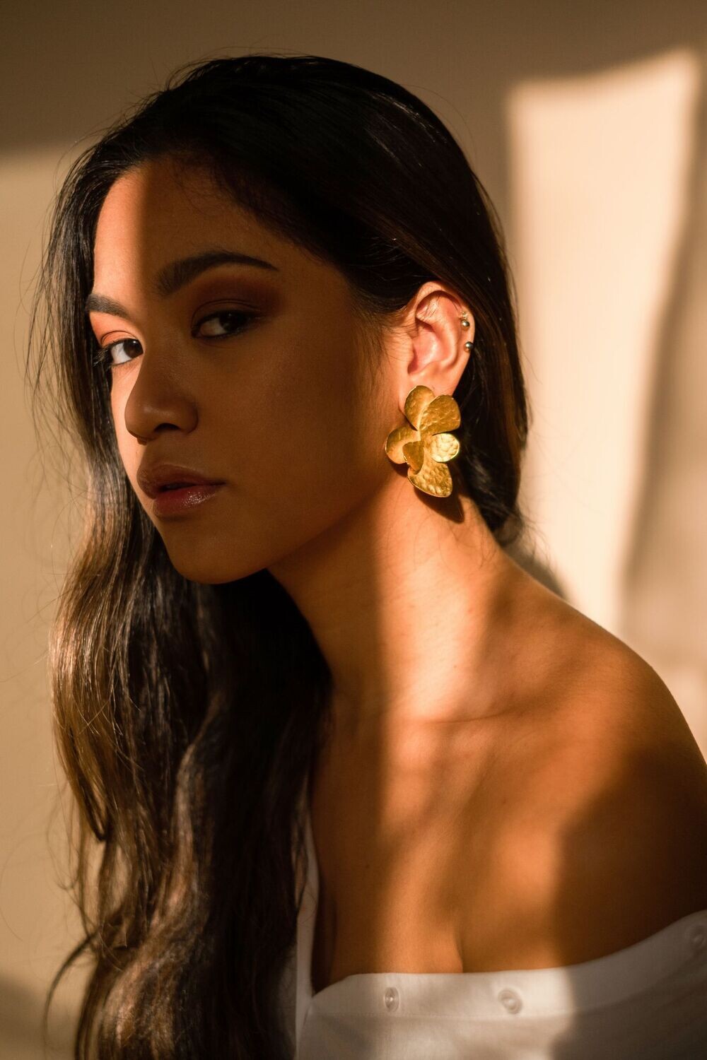 Rosette earrings