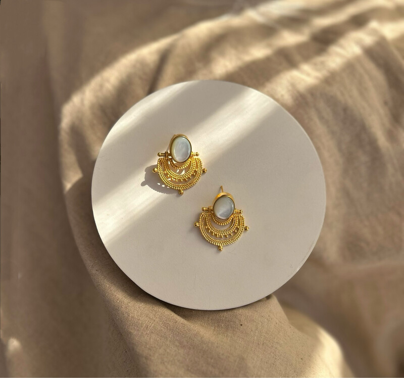 Gold hernia Earrings
