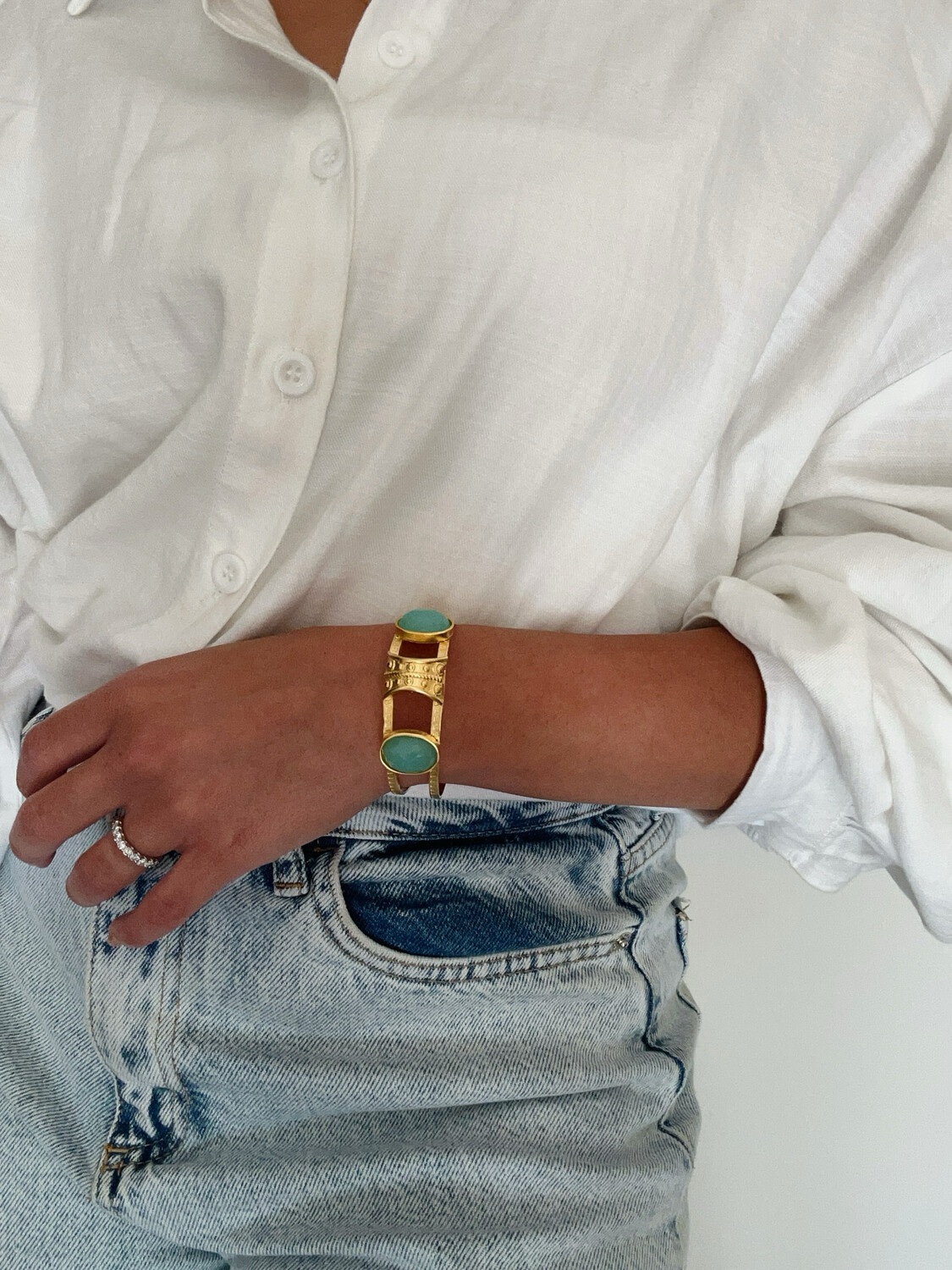 Mint Golden Grace Bangle
