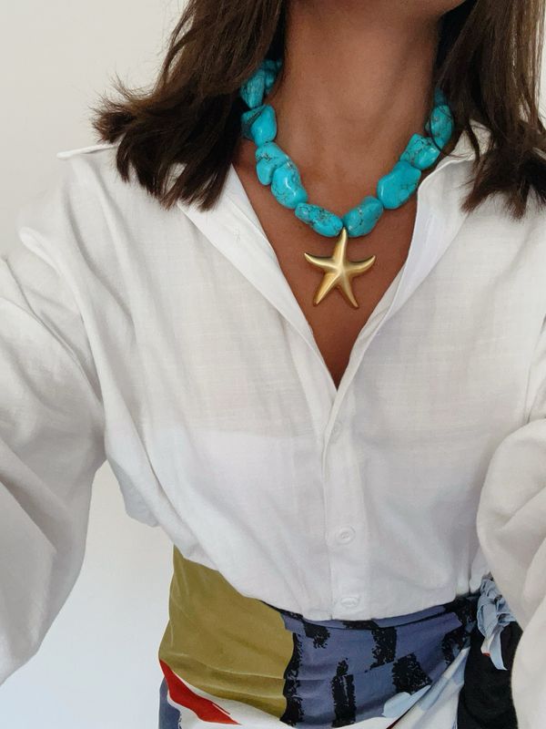 Turqouise Starfish necklace