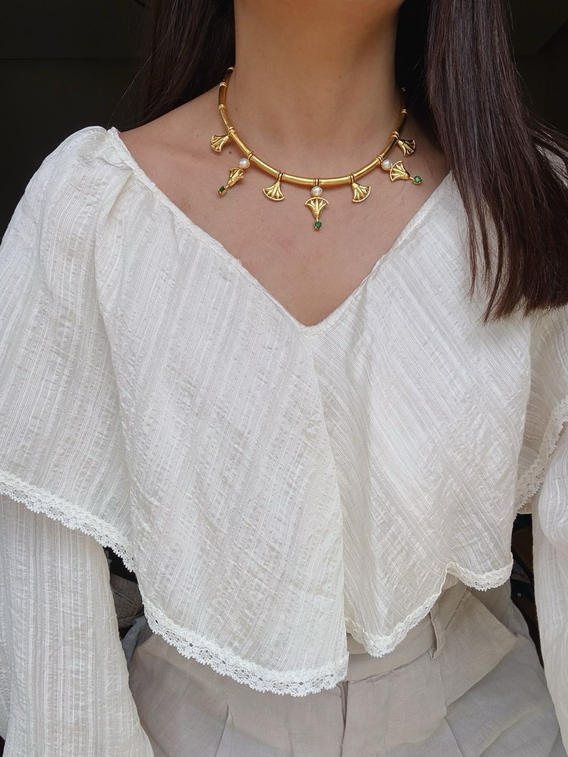 Lotus Charm Necklace