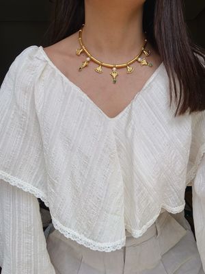 Lotus Charm Necklace